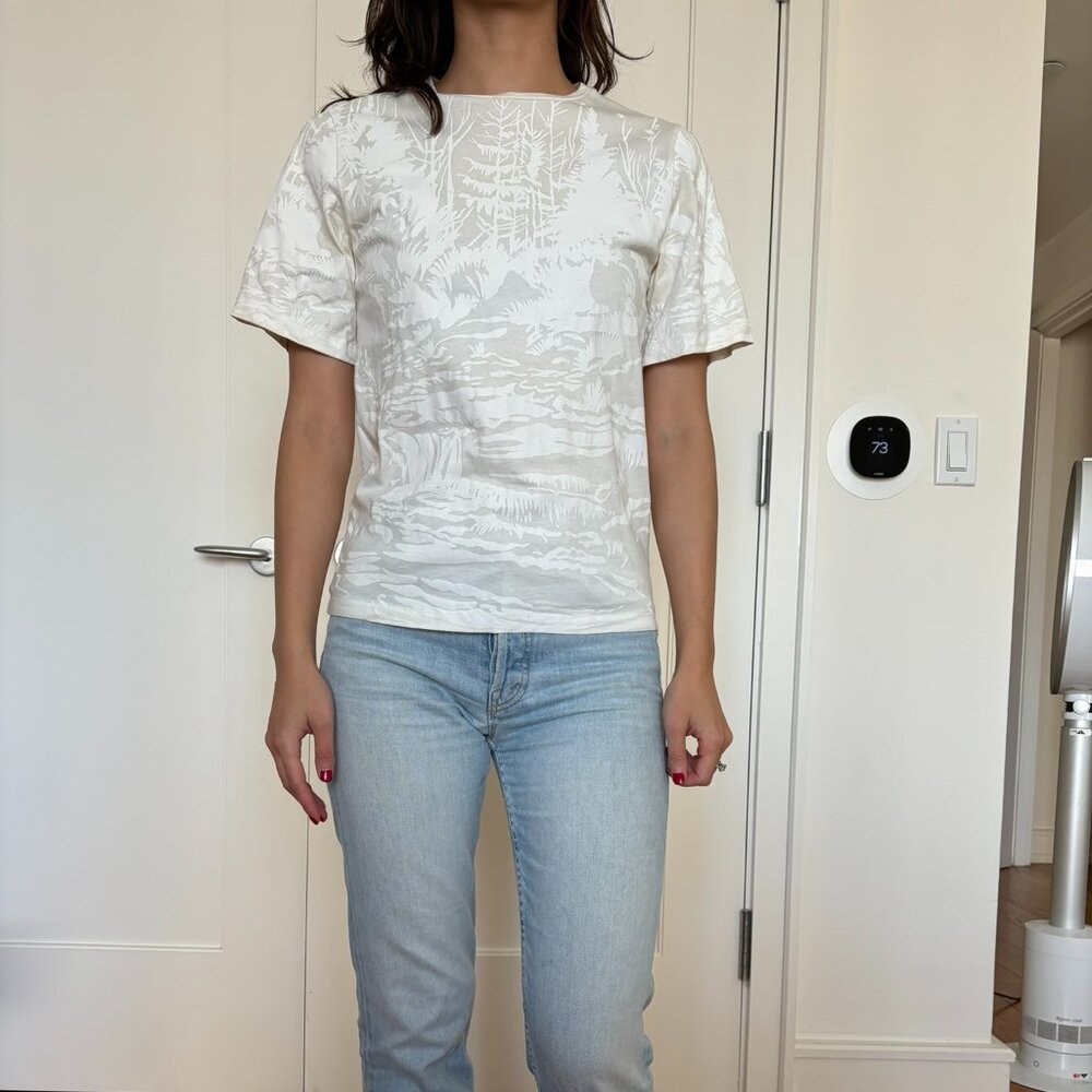 Balenciaga white printed T shirt